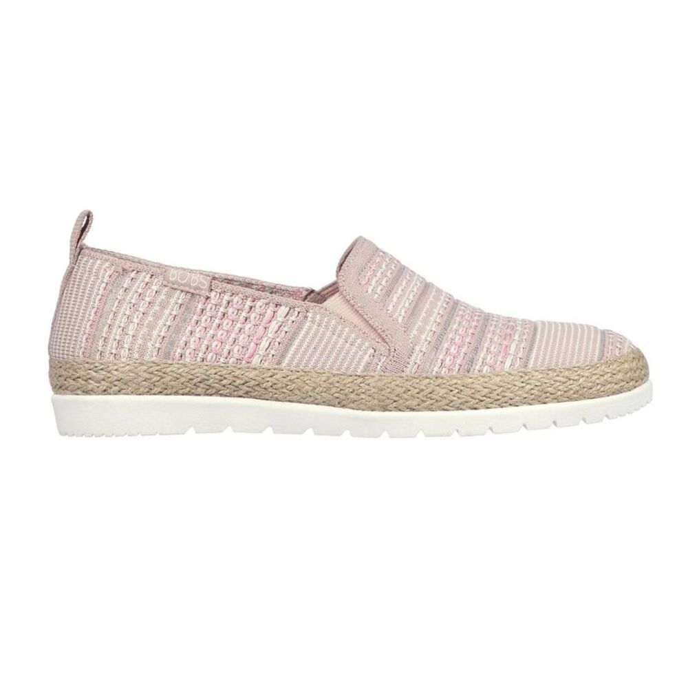 Skechers Womens/Ladies Twin Gore Woven Slip-on Espadrilles / Pink